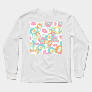 Colorful pastel eyes of cute monsters Long Sleeve T-Shirt